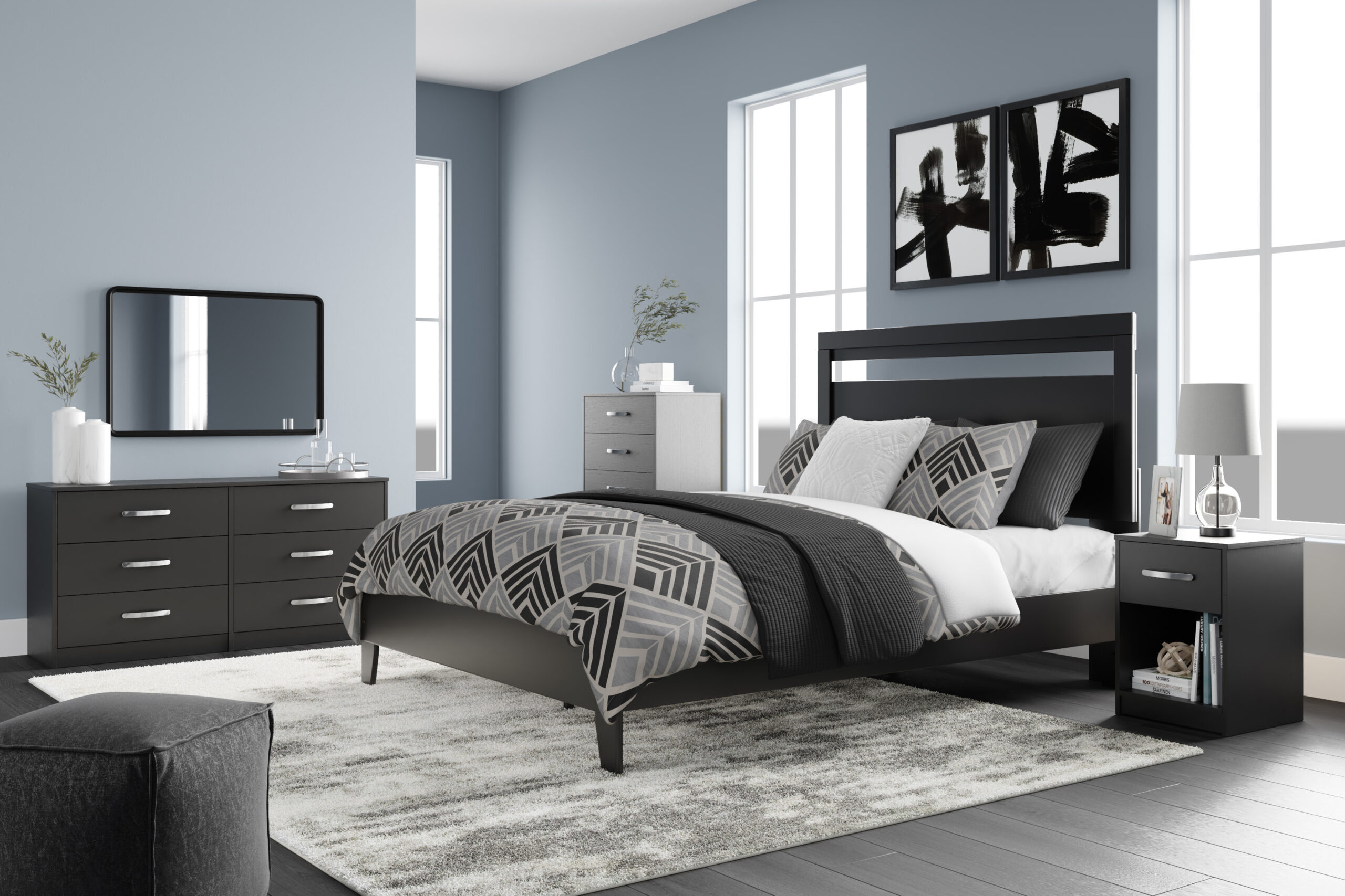 01K30R94C394T652GXBX0VBD2Z.jpg FINCH BEDROOM SET (BED + 2 NIGHTSTANDS) - Image 1