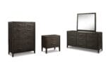 BELLVERN BEDROOM SUITE (BED + 2 NIGHTSTANDS + MIRRORED DRESSER + CHEST OF DRAWERS) - Image 2