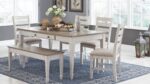 SKEMPTON DINING SET WITH 4 CHAIRS AND A BENCH - Image 4