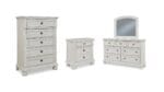 ROBBINSDALE BEDROOM SUITE (BED + 2 NIGHTSTANDS + MIRRORED DRESSER + CHEST OF DRAWERS) - Image 2