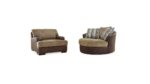 ALESBURY 6 SEATER SOFA SET WITH A SWIVEL CHAIR - Image 3