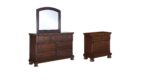 PORTER KING SLEIGH BEDROOM SET (BED + 2 NIGHTSTANDS + MIRRORED DRESSER) - Image 3