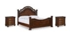 LAVINTONE BEDROOM SET (BED + MIRRORED  DRESSER + CHEST OF DRAWERS) - Image 2