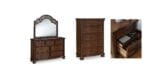 LAVINTONE BEDROOM SET (BED + MIRRORED  DRESSER + CHEST OF DRAWERS) - Image 3