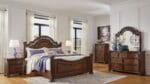 LAVINTONE BEDROOM SET (BED + MIRRORED  DRESSER + CHEST OF DRAWERS) - Image 4