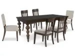 VERAMOND DINING SUITE WITH 8 CHAIRS WITH SERVER