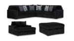 MIDNIGHT MADNESS SECTIONAL SOFA WITH OTTOMAN