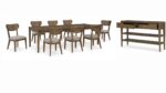ROANHOWE DINING SET WITH 10 CHAIRS AND A SERVER