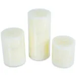 A52000488 PILLAR CANDLE 3PC SET (ASH)
