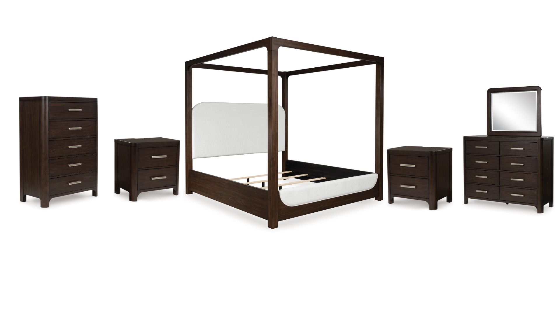 01K30RA33WNX5C7M1EAW39MG63.jpg BRECKINGTON BEDROOM SET (BED + 2 NIGHTSTANDS + CHEST OF DRAWERS + MIRRORED DRESSER) - Image 1