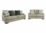 CARETTI 6 SEATER FABRIC SOFA SET WITH OTTOMAN 12398 - Image 7