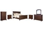 PORTER QUEEN PANEL BEDROOM SUITE (BED + 2 NIGHTSTANDS + MIRRORED DRESSER + CHEST OF DRAWERS) - Image 5