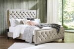 BELLVERN BEDROOM SUITE (BED + 2 NIGHTSTANDS + MIRRORED DRESSER + CHEST OF DRAWERS) - Image 7