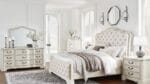 ARLENDYNE BEDROOM SUITE ( BED + 2 NIGHTSTANDS + MIRRORED DRESSER + CHEST OF DRAWERS) - Image 8