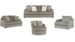 SOLETREN GREY 7  SEATER SOFA SET WITH A SWIVEL CHAIR - Image 5
