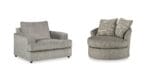 SOLETREN GREY 7  SEATER SOFA SET WITH A SWIVEL CHAIR - Image 7