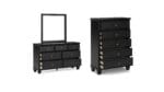 LANOLEE KING PANEL BEDROOM SUITE (BED + 2 NIGHTSTANDS + MIRRORED DRESSER + CHEST OF DRAWERS) - Image 6