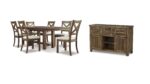MORIVILLE DINING SET WITH 6 CHAIRS AND A SERVER - Image 7