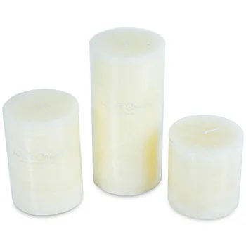 A52000488 PILLAR CANDLE 3PC SET (ASH) - Image 2