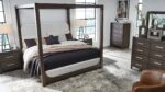 BRECKINGTON BEDROOM SET (BED + 2 NIGHTSTANDS + CHEST OF DRAWERS + MIRRORED DRESSER) - Image 11