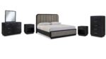 ROWANBECK BEDROOM SET (BED + 2 NIGHTSTANDS + CHEST OF DRAWERS + MIRRORED DRESSER) - Image 6
