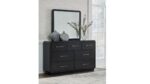 ROWANBECK BEDROOM SET (BED + 2 NIGHTSTANDS + CHEST OF DRAWERS + MIRRORED DRESSER) - Image 8
