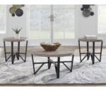 OCCASIONAL TABLE SET 3PC SET DEANLEE (ASH) T235-13 - Image 4