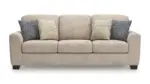 PANOLA TAUPE SOFA SET WITH OTTOMAN - Image 4