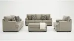 STONEMEADE TAUPE SOFA SET WITH OTTOMAN