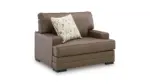 VILLACOURT CARAMEL SOFA SET WITH OTTOMAN - Image 5
