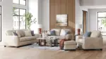 PANOLA TAUPE SOFA SET WITH OTTOMAN - Image 3