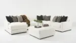 ELISSA COURT NEXT-GEN NUVELLA™ PERFORMANCE FABRIC SECTIONAL SOFA SET WITH OTTOMAN
