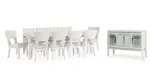 CHALANNA EXTENDABLE DINING SET WITH 10 CHAIRS