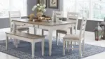 SKEMPTON DINING SET WITH 4 CHAIRS AND A BENCH