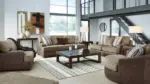 ALESBURY 6 SEATER SOFA SET WITH A SWIVEL CHAIR