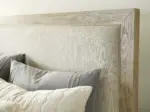 HENNINGTON UPHOLSTERED BEDROOM SET (BED + MIRRORED DRESSER + CHEST OF DRAWERS)