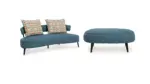 HOLLYANN 3 SEATER SOFA WITH OTTOMAN (BLUE)