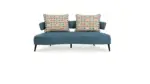 HOLLYANN 3 SEATER SOFA WITH OTTOMAN (BLUE)