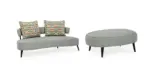 HOLLYANN 3 SEATER SOFA WITH OTTOMAN (GRAY)