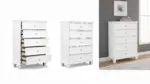 FORTMAN BEDROOM SUITE (BED + 2 NIGHSTANDS + MIRRORED DRESSER + CHEST OF DRAWERS)