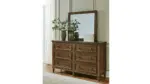 STURLAYNE KING BEDROOM SET (BED + 2 NIGHTSTANDS + MIRRORED DRESSER + CHEST OF DRAWERS)