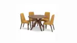 LYNCOTT ROUND DINING SET WITH 4 CHAIRS