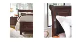 PORTER QUEEN SLEIGH BEDROOM SET (QUEEN BED + 2 NIGHSTANDS + CHEST OF DRAWERS + MIRRORED DRESSER)