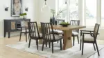 GALLIDEN DINING SET WITH 8 CHAIRS AND A SERVER
