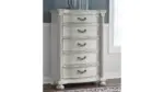 MONTENLANE BEDROOM SET (BED + 2 NIGHTSTANDS + CHEST OF DRAWERS + MIRRORED DRESSER)