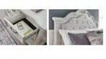 MONTENLANE BEDROOM SET (BED + 2 NIGHTSTANDS + CHEST OF DRAWERS + MIRRORED DRESSER)