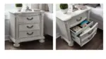 MONTENLANE BEDROOM SET (BED + 2 NIGHTSTANDS + CHEST OF DRAWERS + MIRRORED DRESSER)