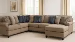 HUNTSWORTH SECTIONAL SOFA SET - BROWN