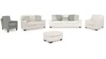 PADOVA MARBLE 7 SEATER SOFA SET WITH OTTOMAN