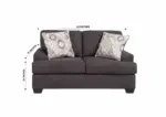 VAYDA 6 SEATER FABRIC SOFA SET